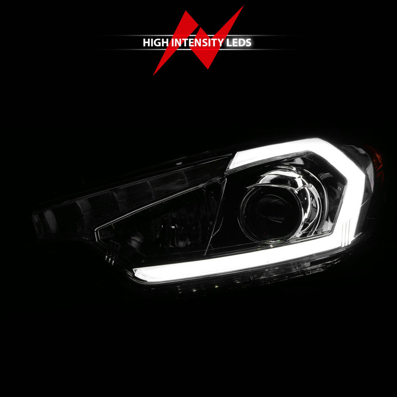 ANZO 2014-2016 Kia Forte Projector Headlights w/ Light Bar Chrome Housing 121561 121561 Photo - Unmounted
