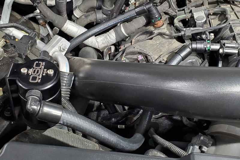 J&L 2015-2017 Ford Expedition 3.5L EcoBoost Oil Separator 3.0 - Black Anodized 3047P-B 3047P-B Photo - Mounted