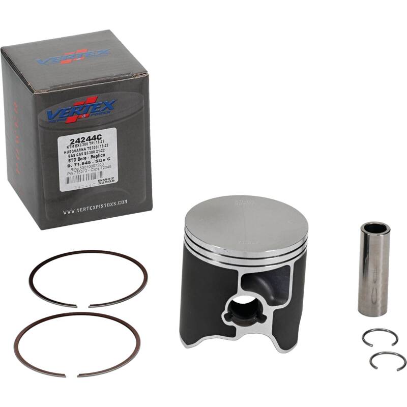 Vertex Pistons Vertex Piston 2024 KTM 300 EXC 300cc Cast Replica Piston Kit 24244C 24244C Photo - Primary