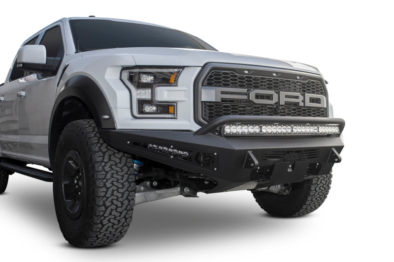 Addictive Desert Designs 17-18 Ford F-150 Raptor Front License Plate Bracket AC11154501NA AC11154501NA Photo - Mounted