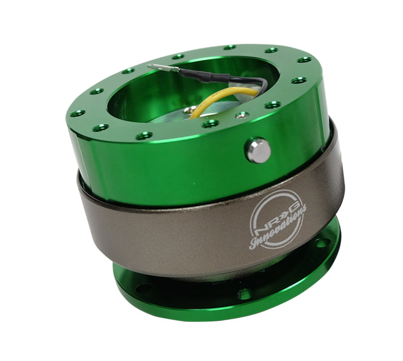 NRG Quick Release Kit Gen 2.0 Green Body W/ Green Ring SRK-200GN Photo - Primary