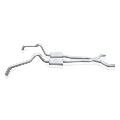 Stainless Works 62-67 Chevy Nova 3in Catback w/ X-Pipe Turbo Chambered Mufflers 3in Cores NVSBC3CB NVSBC3CB Photo - Unmounted