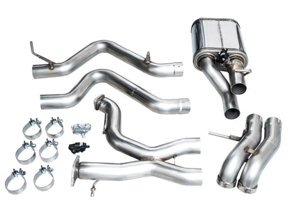 AWE Tuning 22-24 Ford Bronco Raptor 4WD Dual BashGuards Cat-Back SwitchPath Exhaust (No Tips) 3025-31327 3025-31327 Photo - out of package