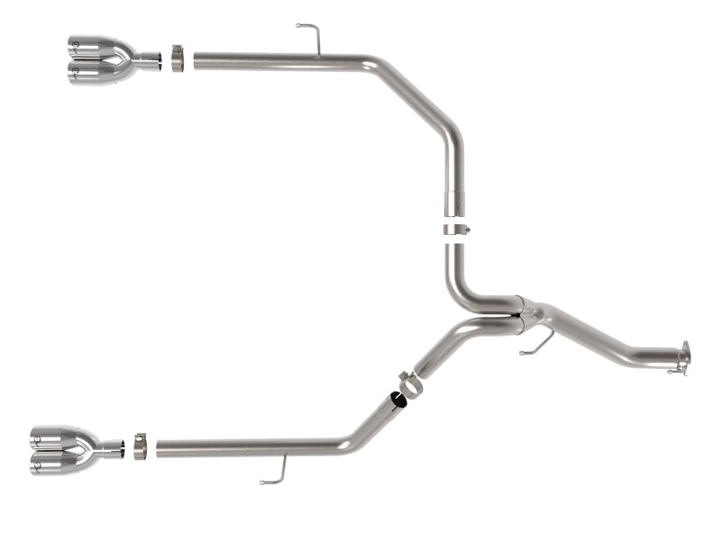 aFe Vulcan Series 3in 304SS Cat-Back 21 Jeep Gladiator V6-3.0L (td) - Dual Polished Tip 49-38095-P 49-38095-P Photo - Unmounted