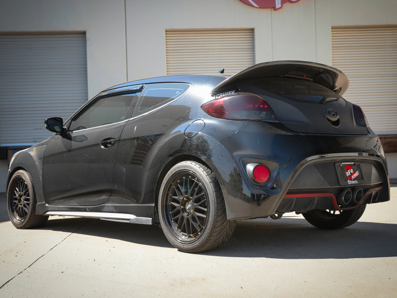aFe Takeda 2-1/2in to 3in  SS-304 Cat-Back Exhaust w/ C/F Tips 13-17 Hyundai Veloster L4-1.6L 49-37018-C 49-37018-C Photo - Mounted