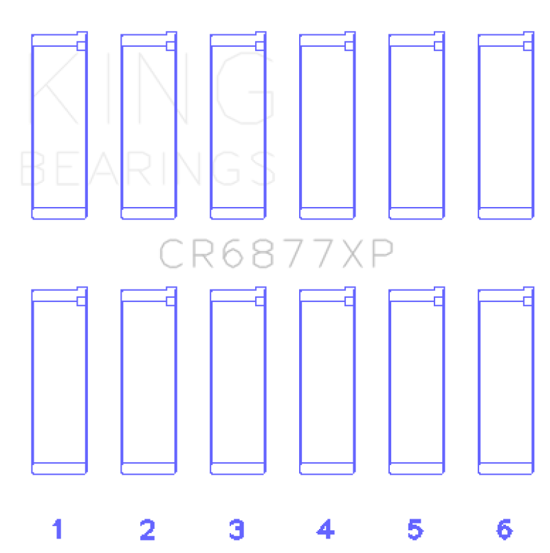 King Engine Bearings King BMW S54B32 (Size +.50mm) Connecting Rod Bearing Set CR6877XP0.5 CR6877XP0.5 Photo - Primary