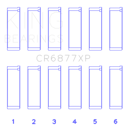 King Engine Bearings King BMW S54B32 (Size +.50mm) Connecting Rod Bearing Set CR6877XP0.5 CR6877XP0.5 Photo - Primary