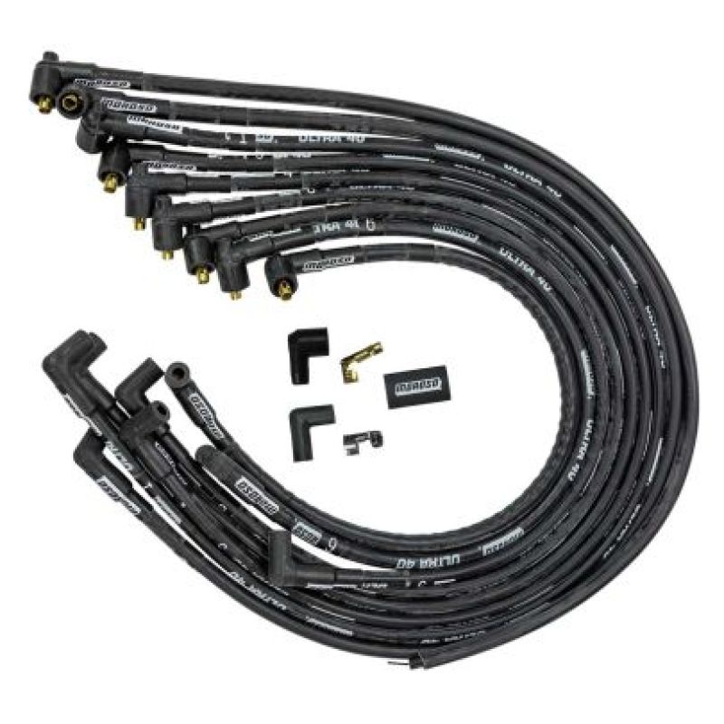 Moroso Chevrolet Small Block Ignition Wire Set - Ultra 40 - Sleeved - Non-HEI - 90 Degree - Black 73825 73825 User 1