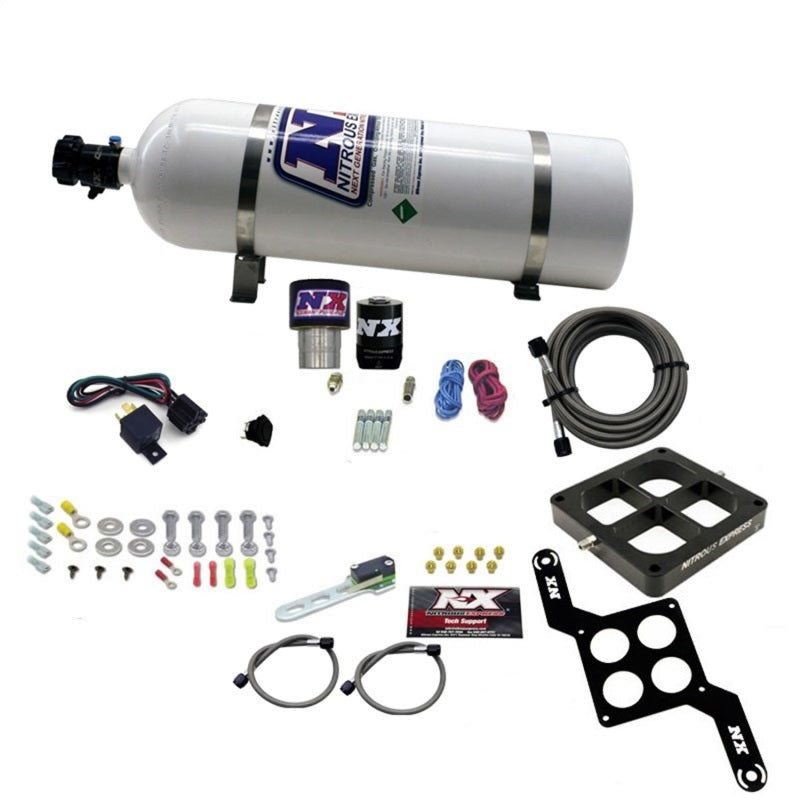 Nitrous Express Single Entry Crossbar RNC .178 4500 Flange Nitrous Kit (250-650HP) w/15lb Bottle 63970-15 63970-15 Photo - Primary