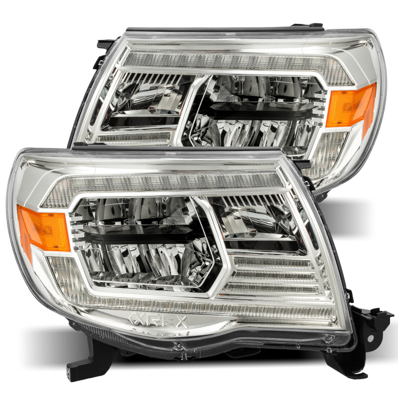 AlphaRex 05-11 Toyota Tacoma LUXX Crystal Headlights Plank Style Chrome w/Activation Light/DRL 880734 880734 Photo - Primary