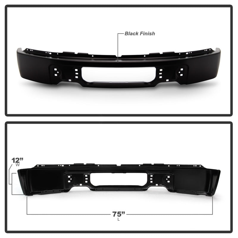 Spyder Ford F150 09-14 w/o Fog Light Hole Front Bumper - Black (OEM 9L3Z17757CPTM) 9948466 9948466 Photo - Unmounted