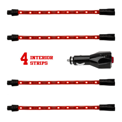 XKGLOW XK Glow Single Color XKGLOW UnderglowLED Accent Light Car/Truck Kit Red - 4x8In XK041004-R XK041004-R User 1