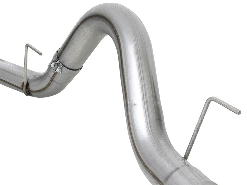 aFe 2021 Ford F-150 V6-3.0L (td) Large Bore 409 SS DPF-Back Exhaust System w/ Polished Tip 49-43143-P 49-43143-P Photo - Close Up