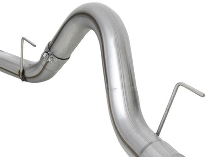 aFe 2021 Ford F-150 V6-3.0L (td) Large Bore 409 SS DPF-Back Exhaust System w/ Polished Tip 49-43143-P 49-43143-P Photo - Close Up