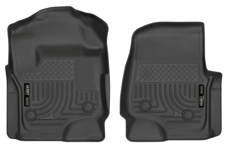 Husky Liners 17 Ford F-250 Super Duty SuperCab WeatherBeater Black Floor Liners 13321 Photo - Primary