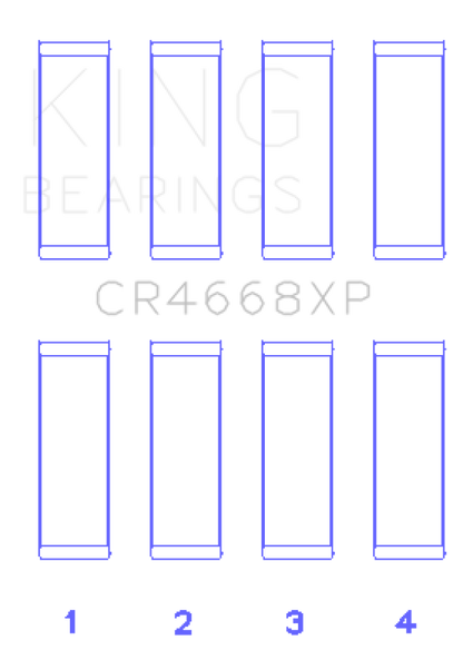 King Engine Bearings Hyundai G4Ke/G4Kc (Size +0.25mm) Connecting Rod Bearing Set CR4668XP0.25 CR4668XP0.25 Photo - Primary