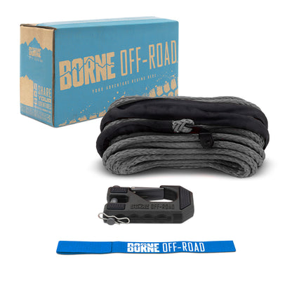 Borne Off-Road Winch Hook - 3/8in Rope - Hand Strap - Grey BNWN-SR-38-85KGR BNWN-SR-38-85KGR Photo - Primary
