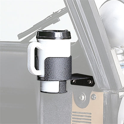 Rugged Ridge Cup Holder,Windshield Mounted;76-95 Jeep CJ/Wrangler YJ 13306.01 Photo - Mounted