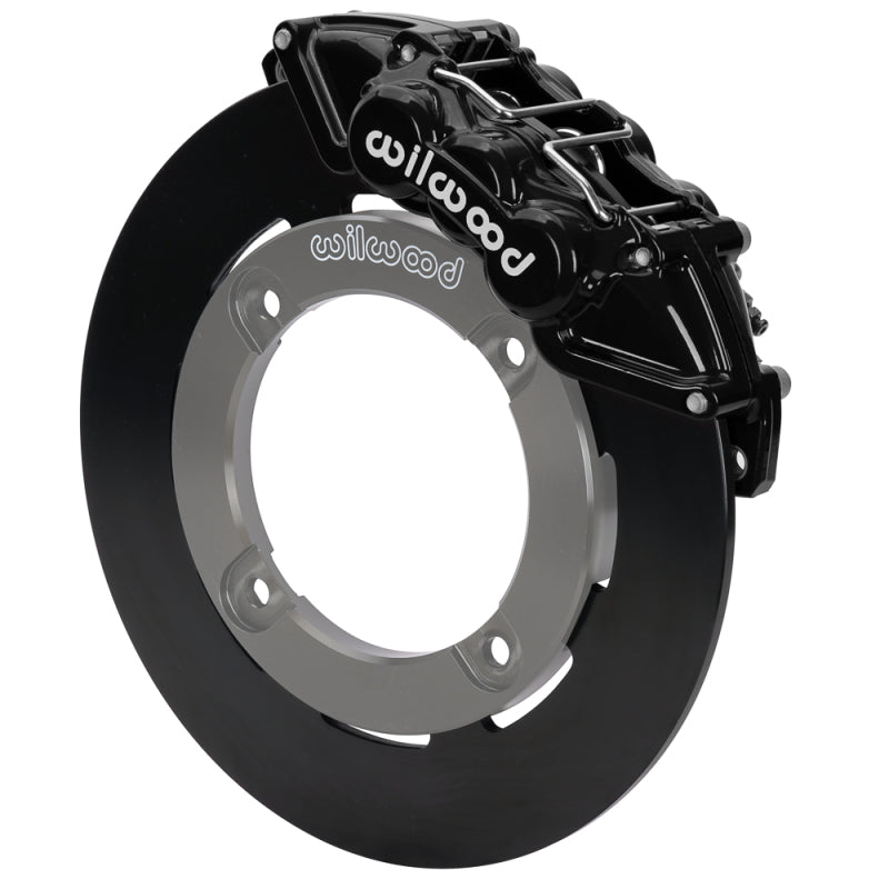 Wilwood 19-22 Honda Talon 1000 Black 6-Piston Front Kit 11.25in - Plain Face Steel Rotors 140-16626