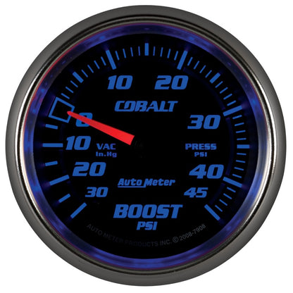 AutoMeter Gauge Vac/Boost 2-5/8in. 30Inhg-45PSI Mechanical Cobalt 7908 7908 User 4
