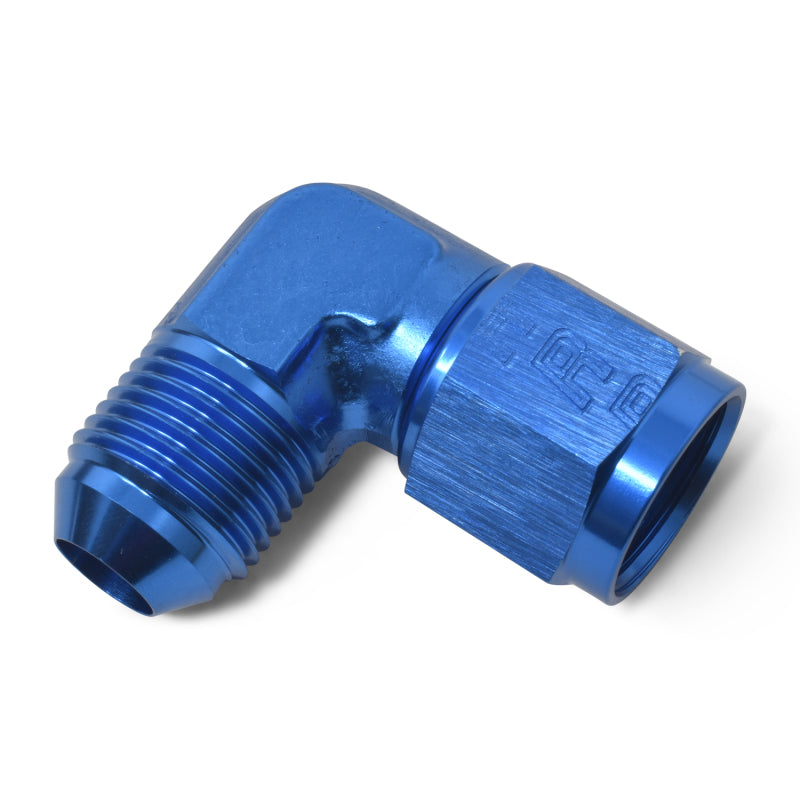 Russell 90° Female AN To Male AN (Blue Finish) 614803 Photo - out of package