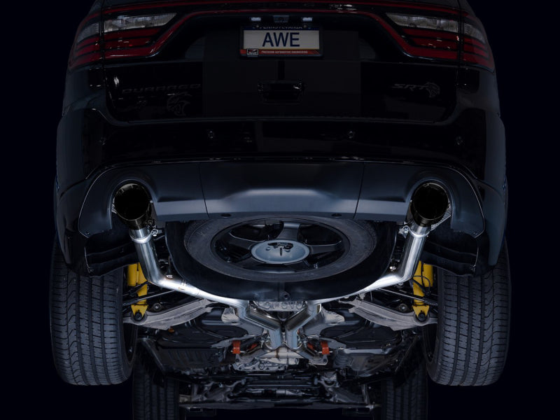 AWE Tuning 18-23 Dodge Durango SRT & Hellcat Track Edition Exhaust - Diamond Black Tips 3020-33952 3020-33952 Photo - Mounted