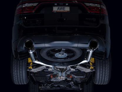 AWE Tuning 18-23 Dodge Durango SRT & Hellcat Track Edition Exhaust - Diamond Black Tips 3020-33952 3020-33952 Photo - Mounted