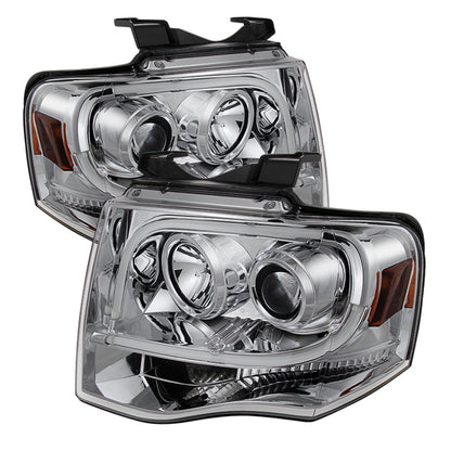 Spyder Ford Expedition 07-13 Projector Headlights Light Tube DRL Chrm PRO-YD-FE07-LTDRL-C 5079510 5079510 Photo - Primary