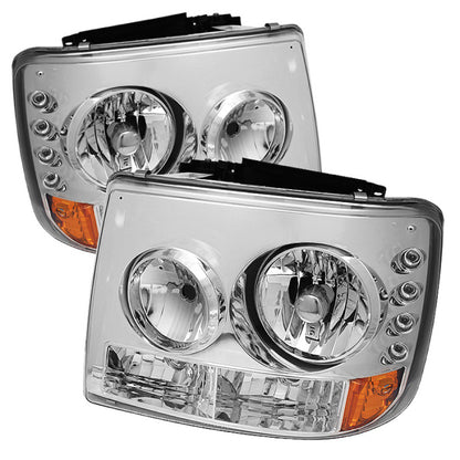 Spyder Chevy Silverado 1500 99-02 ( Not Fit HD Model)LED Crystal Headlights Chr HD-YD-CS99-1PC-AM-C 5012456 5012456 Photo - Primary