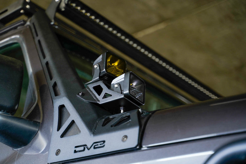 DV8 Offroad 2018+ Jeep Wrangler JLO A Pillar Dual Light Pod Mounts LBJL-11 LBJL-11 Photo - Unmounted