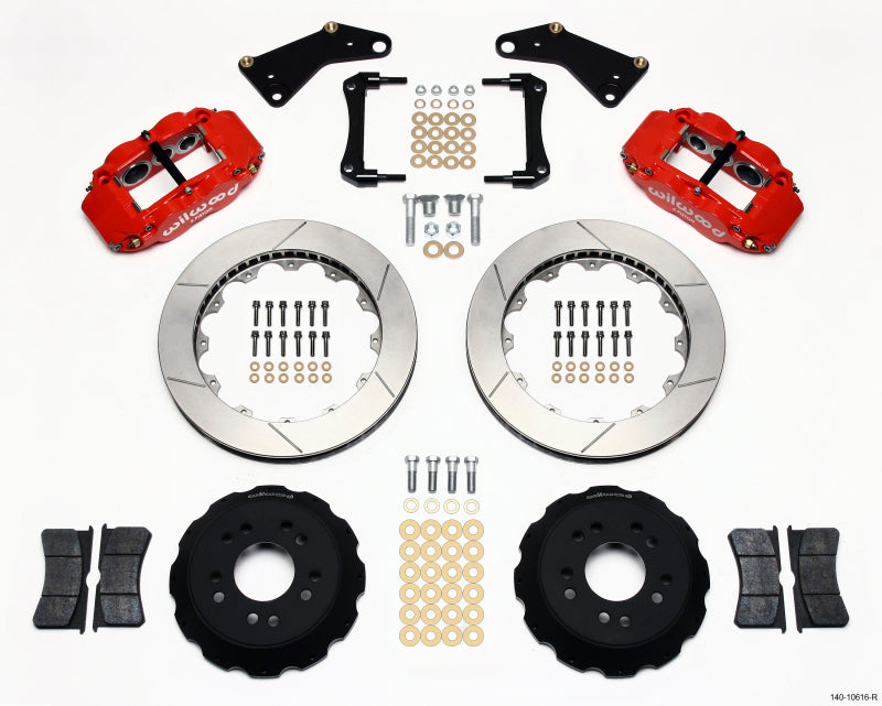 Wilwood Narrow Superlite 6R Front Hat Kit 13.06in Red 65-82 Corvette C2/C3 140-10616-R 140-10616-R Photo - Primary