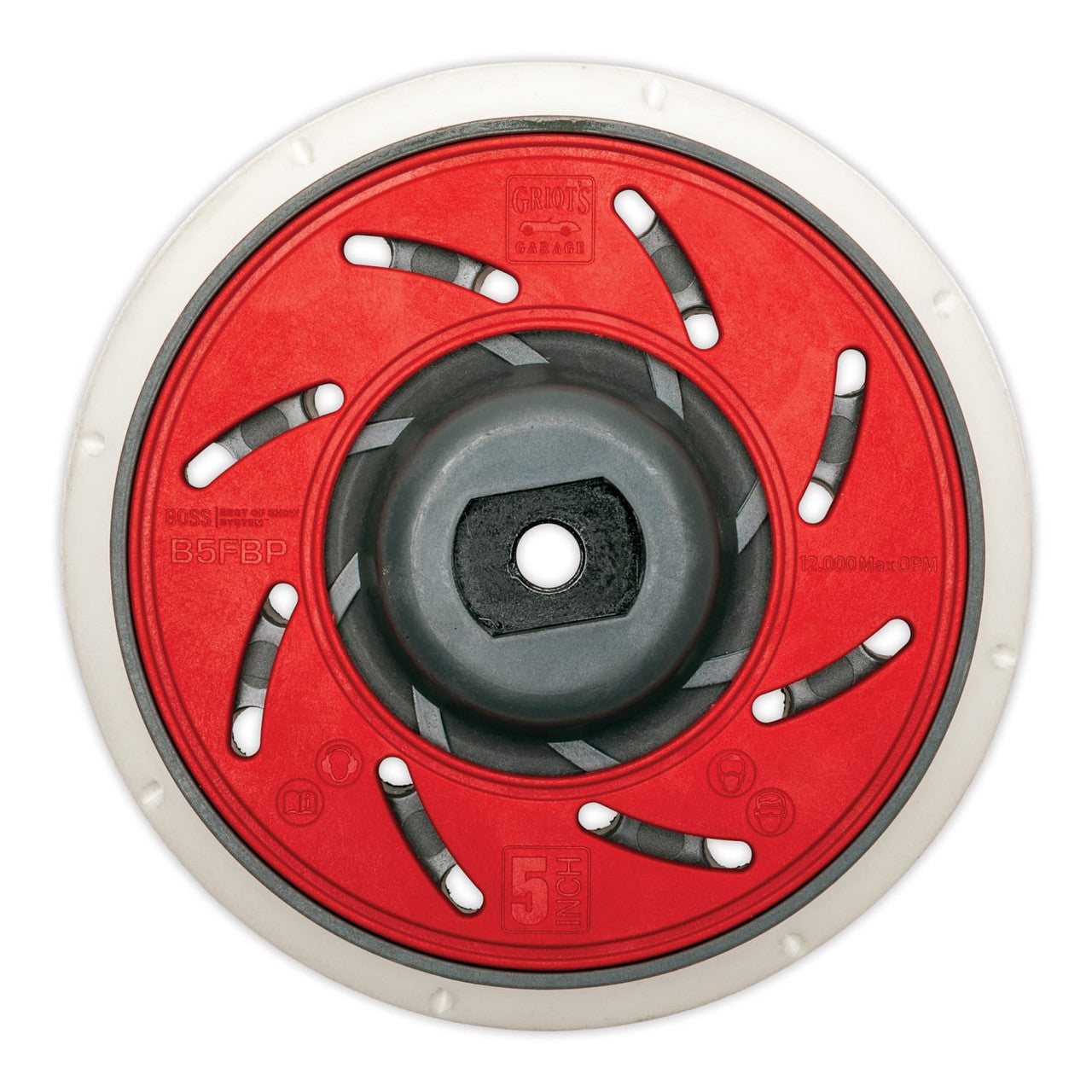 Griots Garage BOSS 5in Fanned Orbital Backing Plate B5FBP