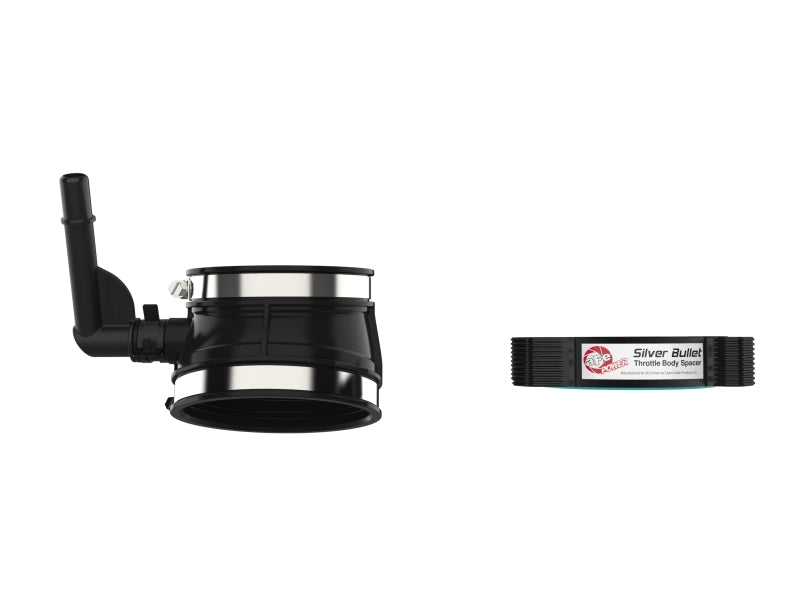 aFe 2020 Vette C8 Silver Bullet Aluminum Throttle Body Spacer / Works With Factory Intake Only - Blk 46-34017B 46-34017B Photo - Unmounted