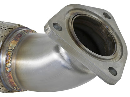 aFe Twisted Steel 3" Rear Down-Pipe/Mid-Pipe 17-18 Honda Civic Type R 2.0L 49-36617 Photo - Unmounted