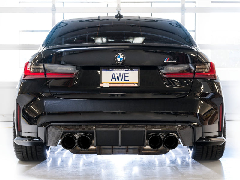 AWE Tuning AWE SwitchPath Catback Exhaust for BMW G8X M3/M4 - Diamond Black Tips 3025-42480 3025-42480 Photo - Mounted