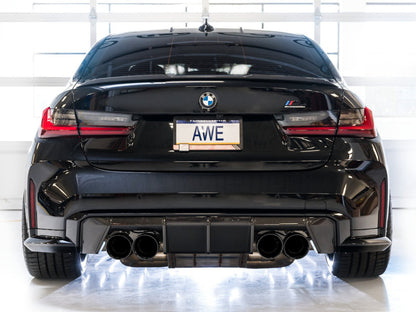 AWE Tuning AWE SwitchPath Catback Exhaust for BMW G8X M3/M4 - Diamond Black Tips 3025-42480 3025-42480 Photo - Mounted