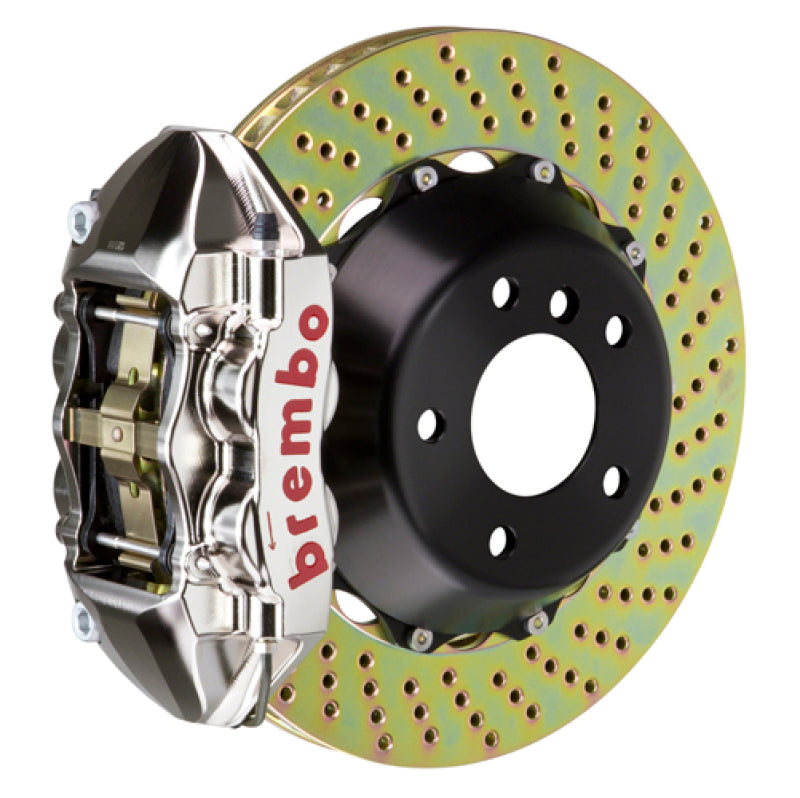 Brembo 08-09 G8 Rear GTR BBK 4 Piston Billet345x28 2pc Rotor Drilled- Nickel Plated 2P1.8064AR