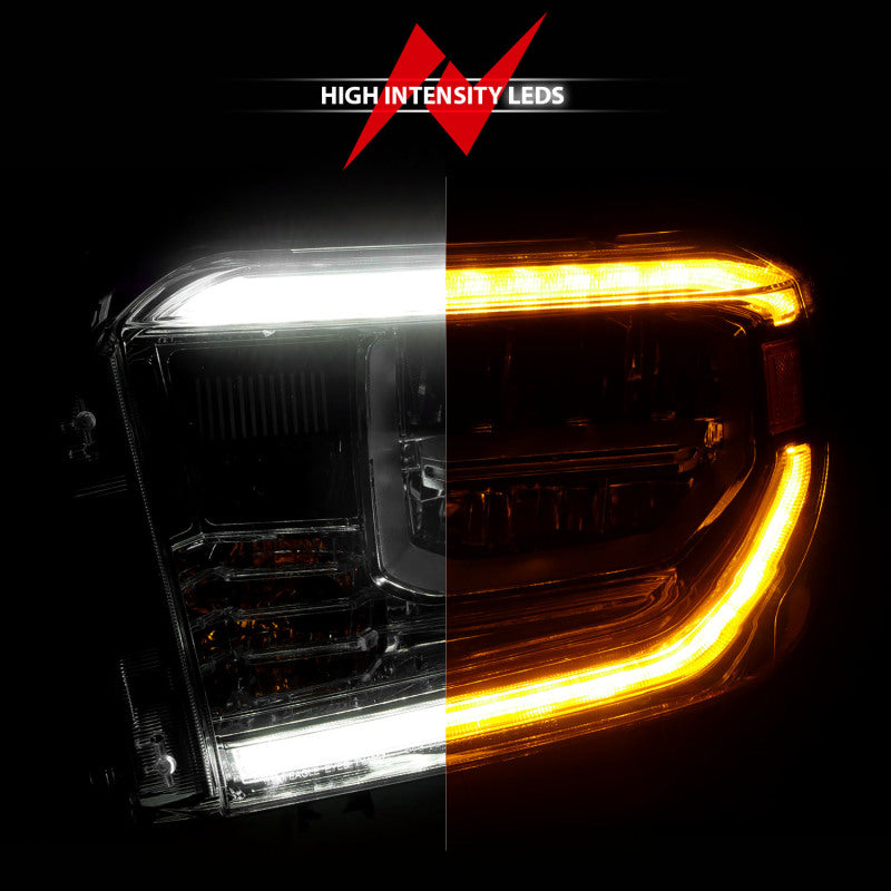 ANZO 2014-2017 Toyota Tundra LED Crystal Headlights w/ Switchback Chrome Housing w/ DRL 111532 111532 Photo - Unmounted