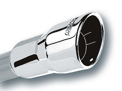 Borla 3in Inlet 4.25in Round Rolled Angle Cut x 4in Long Universal Exhaust Tips 20251 20251 Photo - Primary