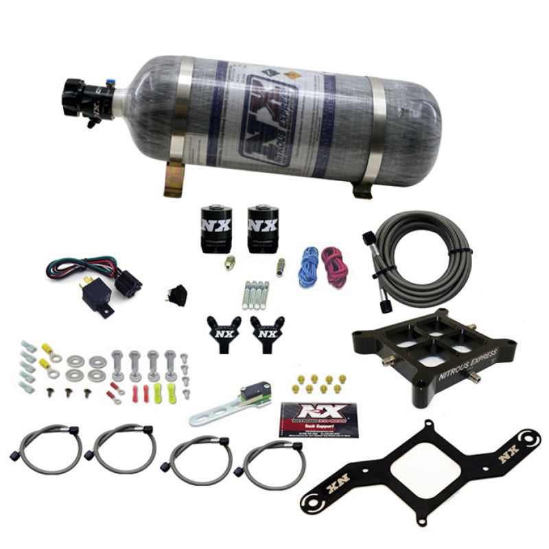 Nitrous Express 4150 Billet Crossbar Pro-Power Nitrous Kit (100-500HP) w/Composite Bottle 60542-12 60542-12 Photo - Primary