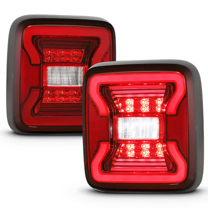 ANZO 18-19 Jeep Wrangler JL LED Taillights Black 311295 311295 Photo - Unmounted