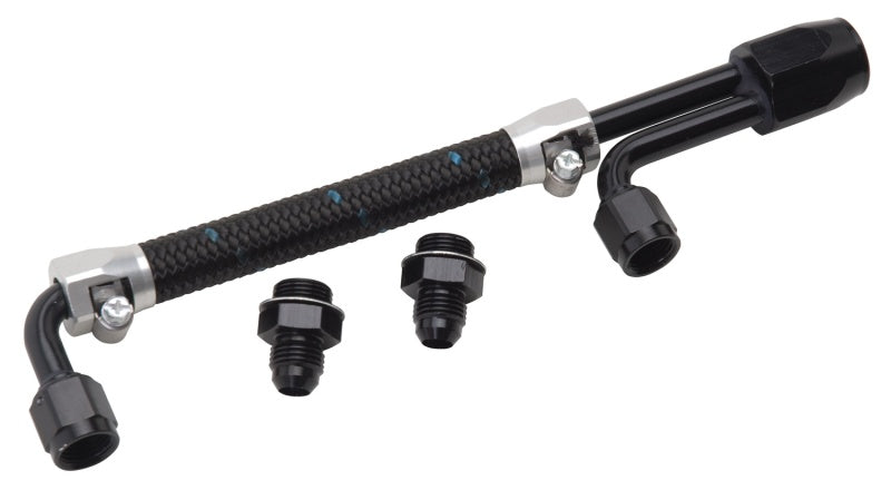 Edelbrock Dual-Quad Fuel Line Kit in CLR/BLK Finish 80913 Photo - Primary