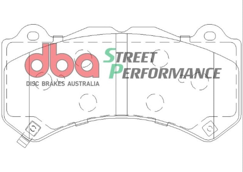 DBA 16+ Camaro SS/ZL1 6-Piston Caliper Front Street Performance Brake Pad Kit DB2375SP DB2375SP Photo - out of package