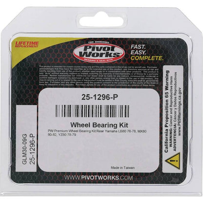 Pivot Works Yamaha Wheel Bearing Kit Premium Bearings 25-1296-P 25-1296-P Photo - Primary
