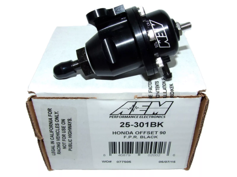 AEM Electronics Fuel Pressure Regulator Black Honda Acura 25-301BK Photo - out of package