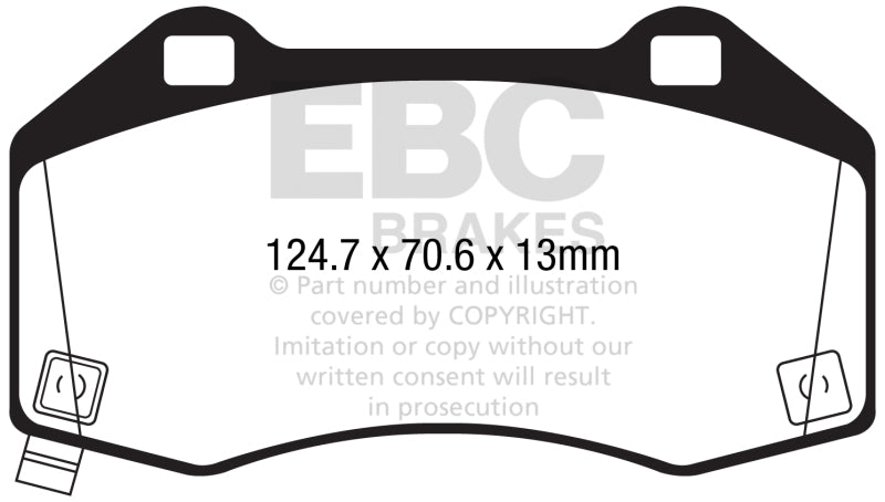 EBC 2017+ Fiat 124 Spider 1.4L Turbo Abarth Redstuff Front Brake Pads DP32286C DP32286C Photo - Primary