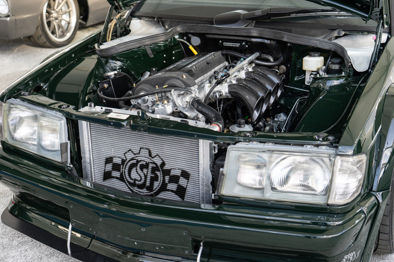 CSF 84-88 Mercedes-Benz W201 190E 2.3L - 16 w/ A/C High Performance Aluminum Radiator 7220 7220 Photo - Mounted