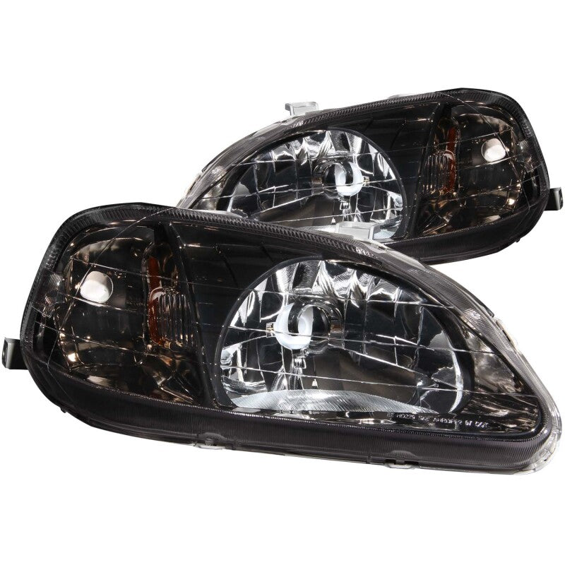 Anzo 1999-2000 Honda Civic Crystal Headlights Gun-Metal Gray 121234 Photo - Primary