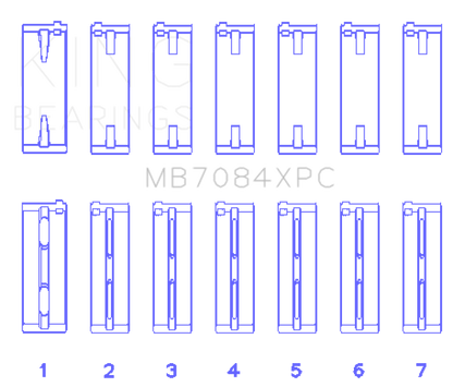 King Engine Bearings King Toyota 2JZGE/2JZGTE 24V 3.0L (Size STD) pMaxKote Performance Main Bearing Set MB7084XPC MB7084XPC Photo - Primary