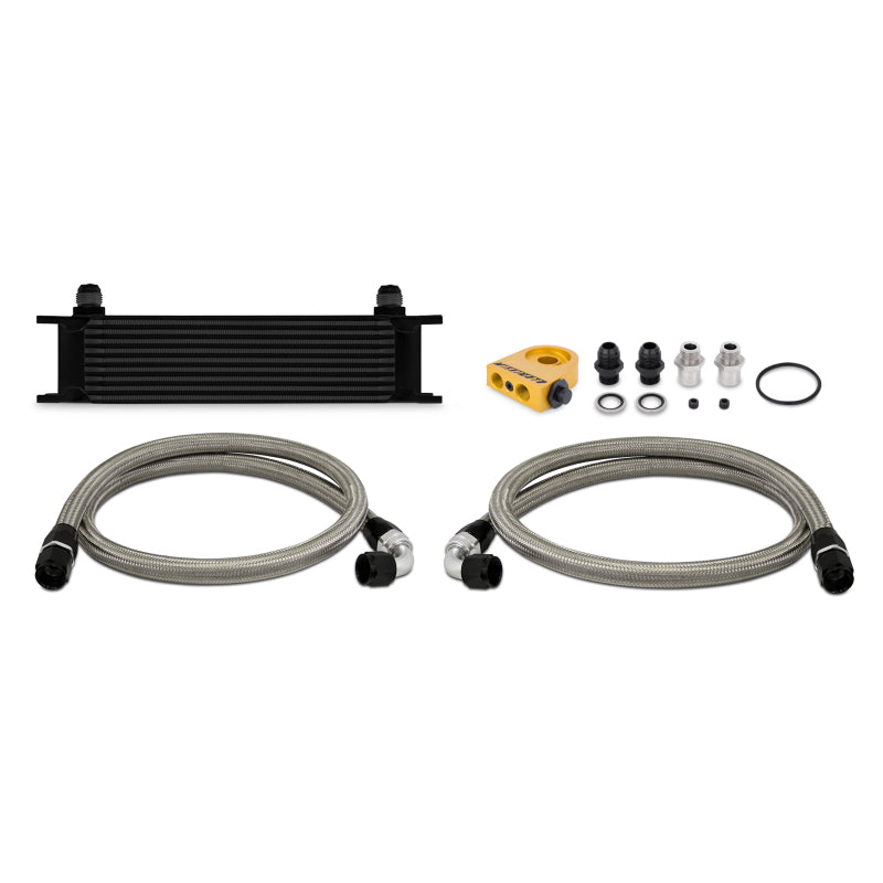 Mishimoto Thermostatic 10 Row Black Universal Oil Cooler Kit MMOC-UTBK Photo - Primary